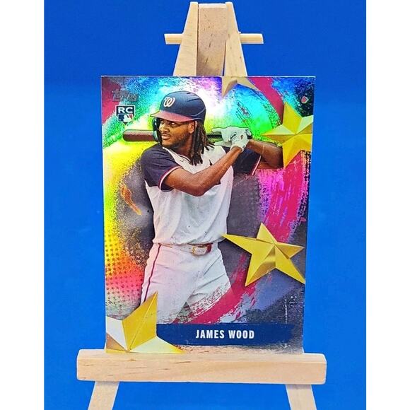 2025 Topps Series 1 - Stars of Mlb James Wood #SMLB-18 (RC) - Picture 3 of 7